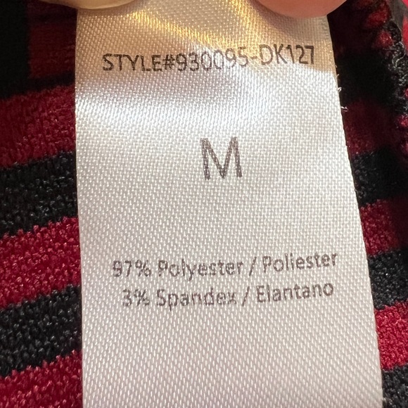 Red and navy striped blazer with ruched sleeves from Have, size medium - Picture 3 of 8